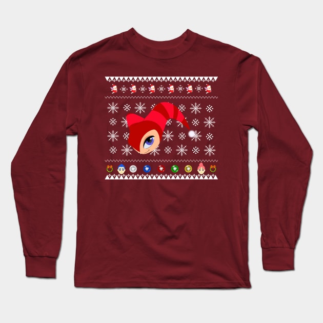 NiGHTS Ugly Christmas Sweater Long Sleeve T-Shirt by Fuzzy Klutz